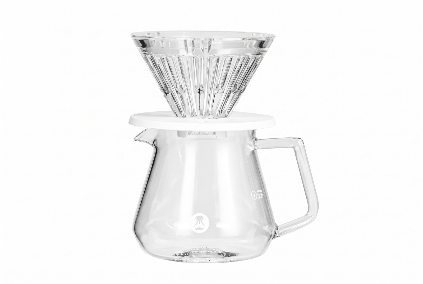 Воронка Timemore Crystal Eye 02, стекло свежеобжаренный кофе