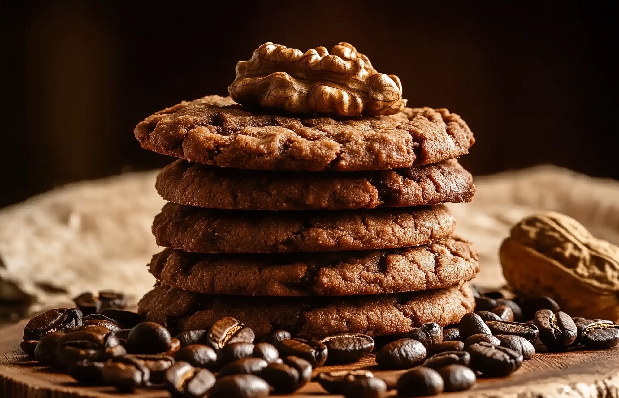 Шоколадное печенье с грецкими орехами