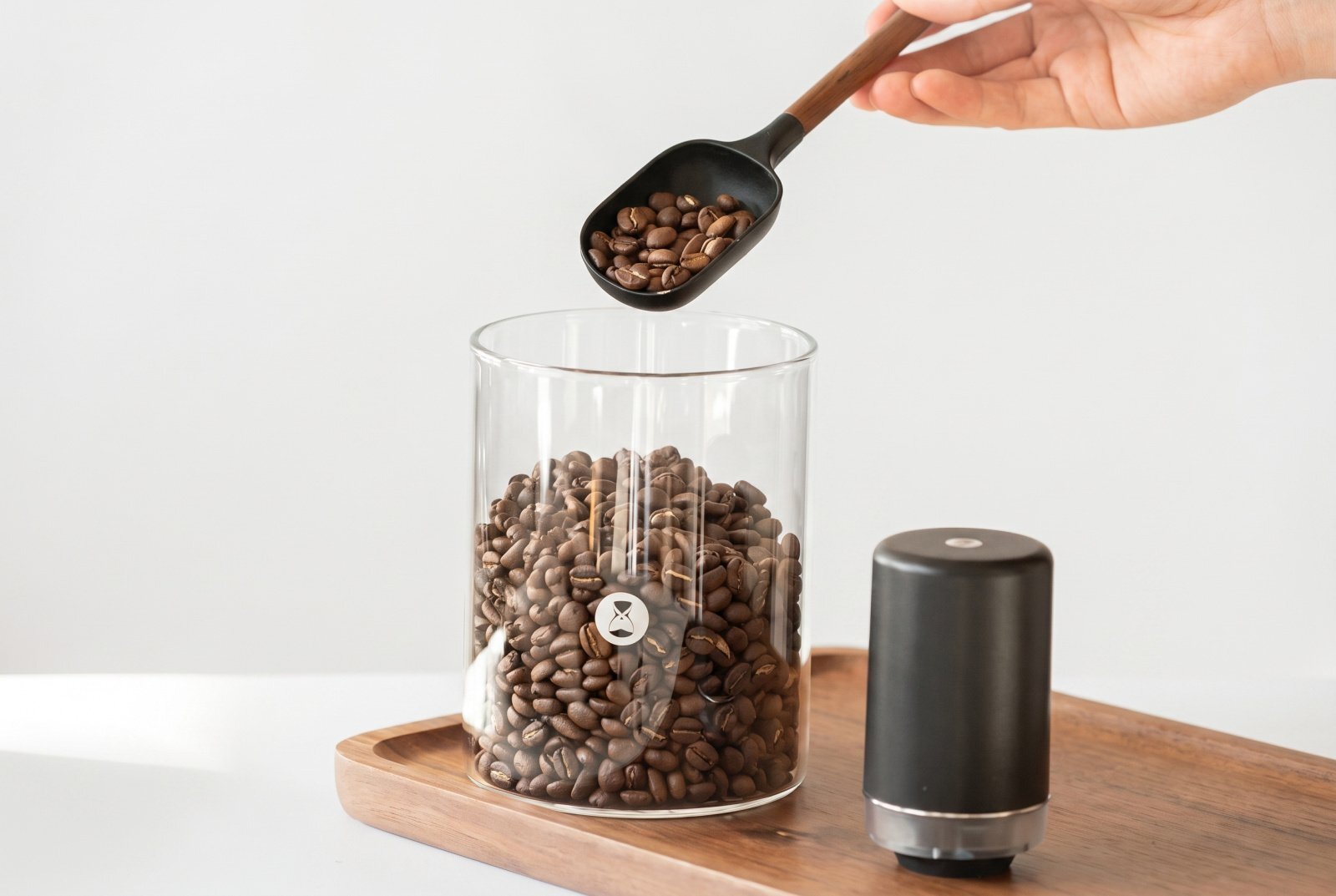 Timemore Glass Canister 2.0, вакуумный контейнер для хранения кофе, 800 мл свежеобжаренный кофе