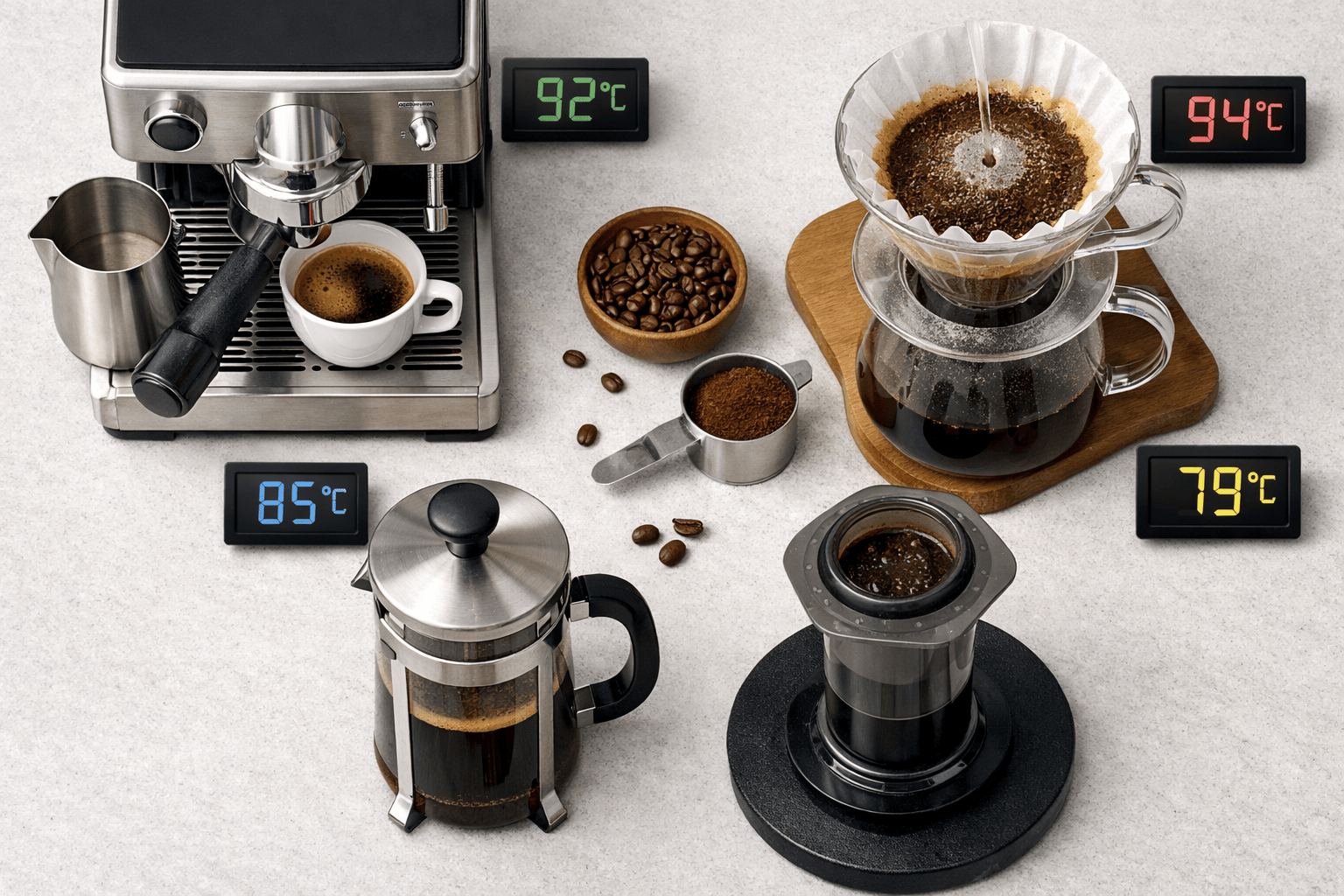 Настройка температуры воды: как повлиять на кислотность                          и экстракцию кофе