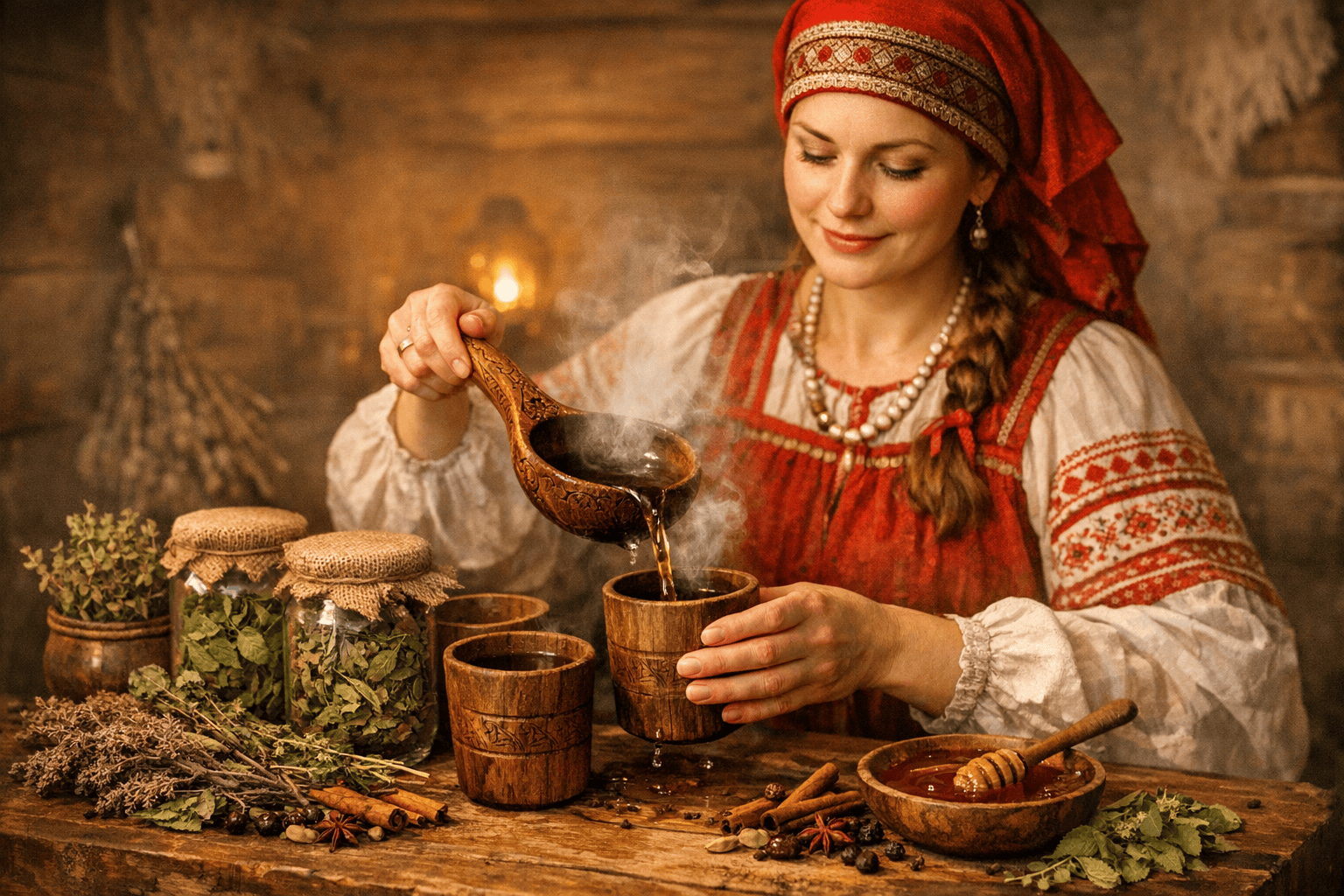 Сбитень: старинный русский согревающий напиток на основе чая, мёда и пряностей