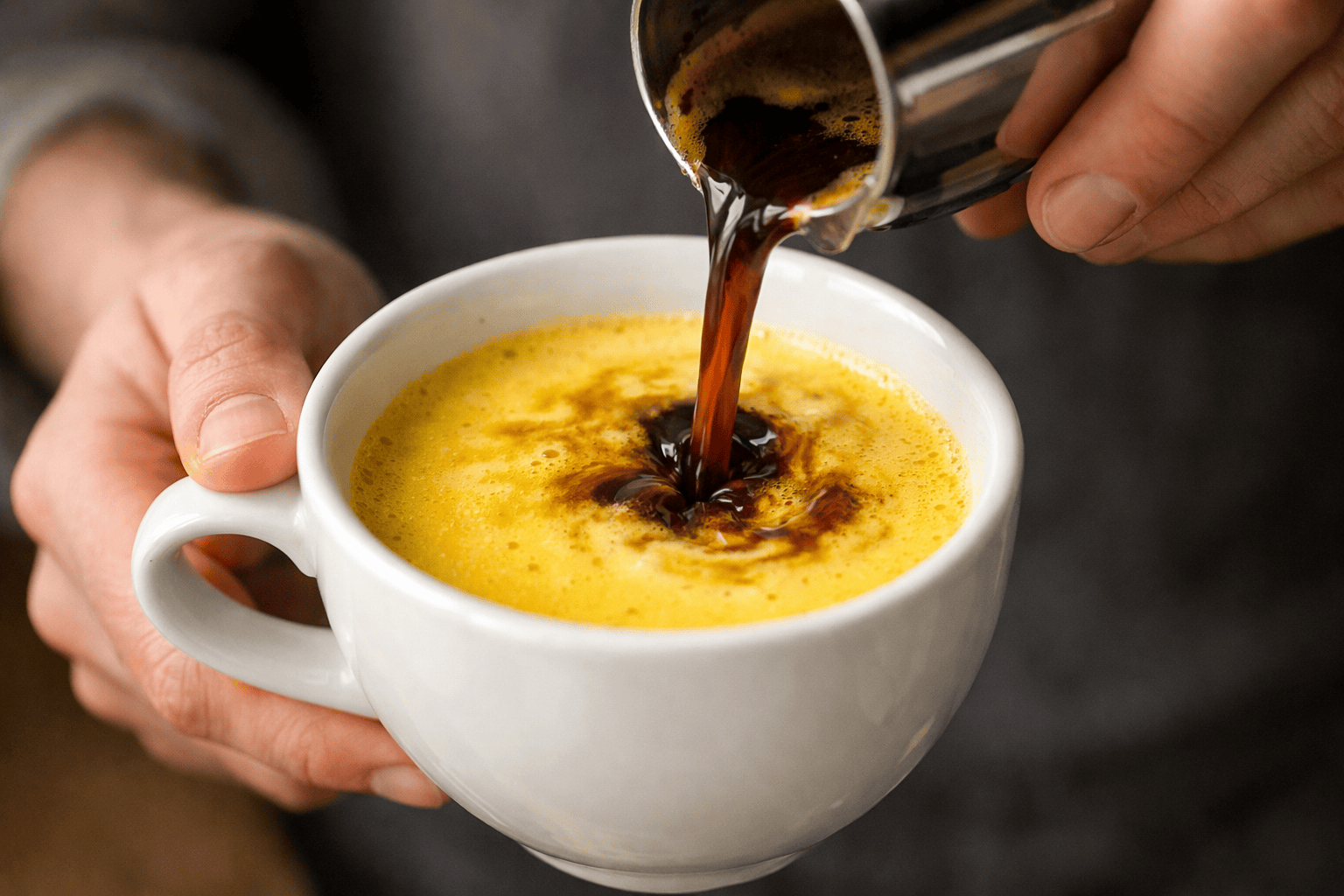 «Золотой» латте с куркумой и эспрессо: противовоспалительный утренний ритуал