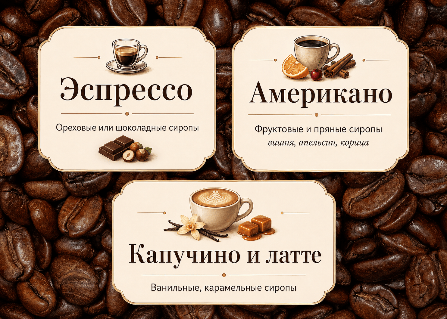 Кофе с сиропом как в кофейне: как приготовить в домашних условиях