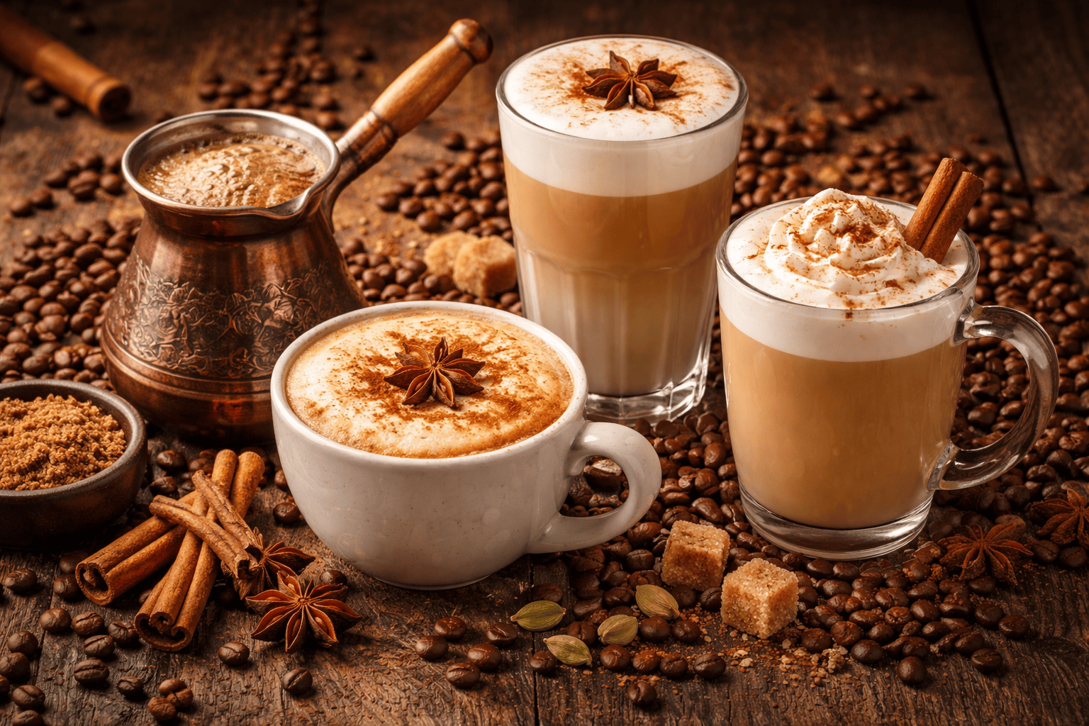 Рецепты кофе с корицей и пряностями