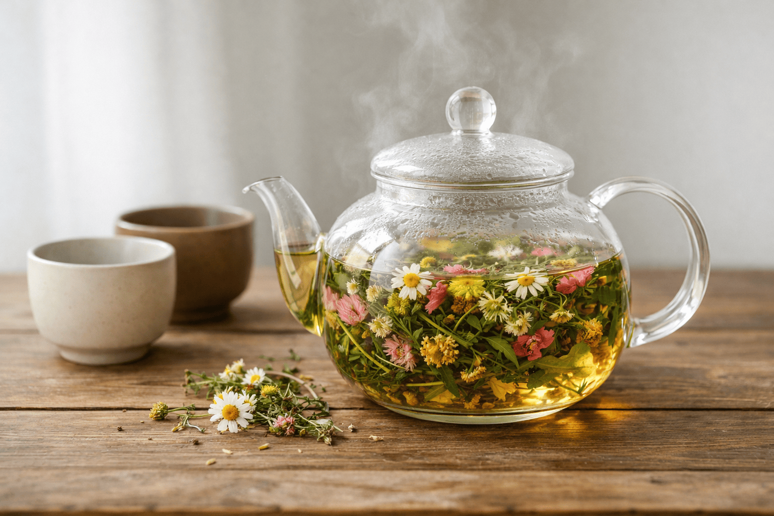 Травяные чаи для поддержки иммунитета в межсезонье