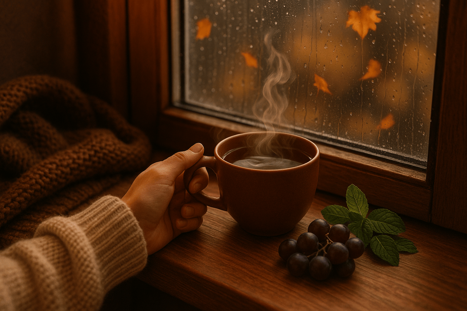 Простой рецепт чая с виноградом: идеальный напиток для прохладных вечеров