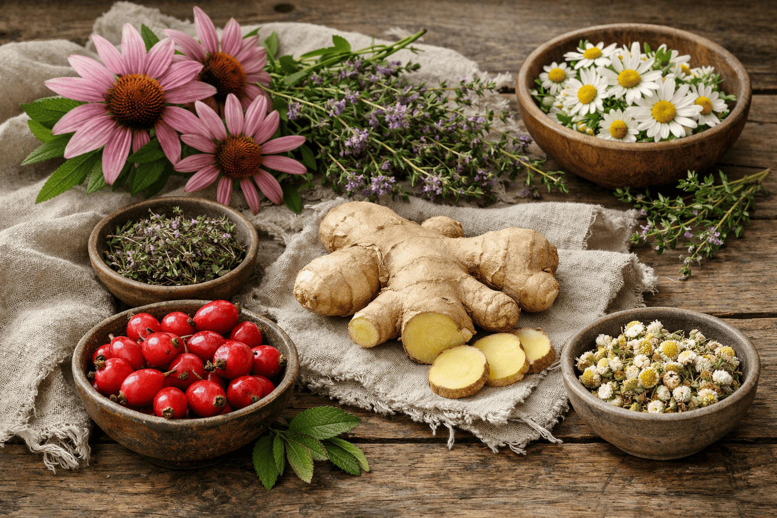 Травяные чаи для поддержки иммунитета в межсезонье