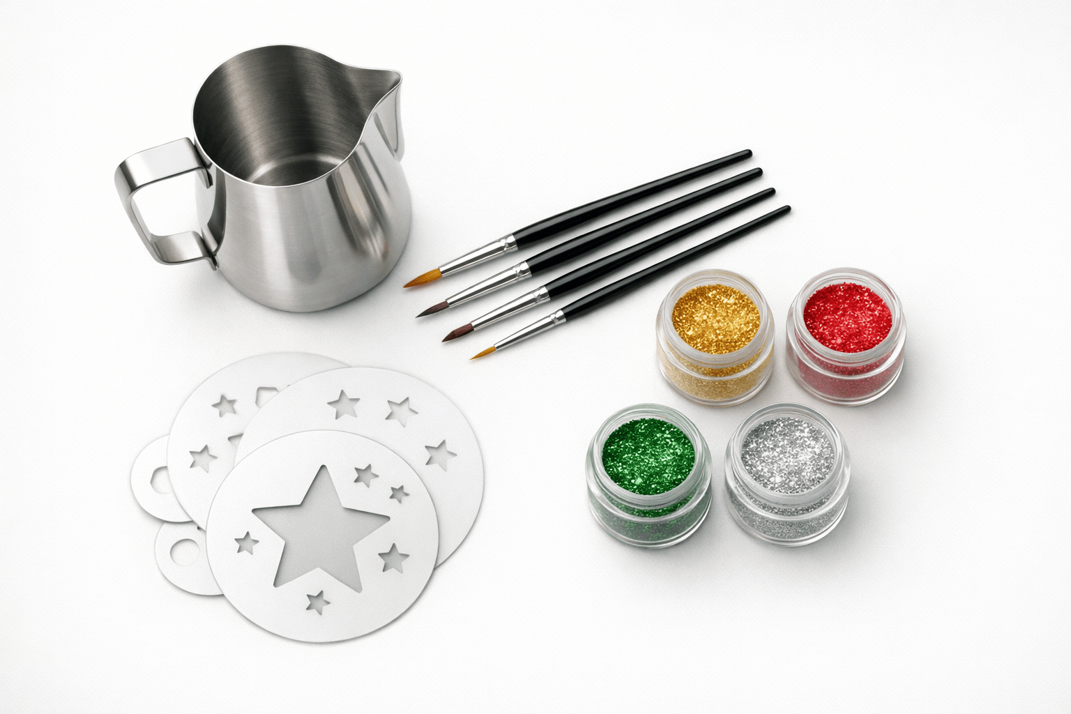 Космический латте-арт: техника рисования блёстками на поверхности кофе