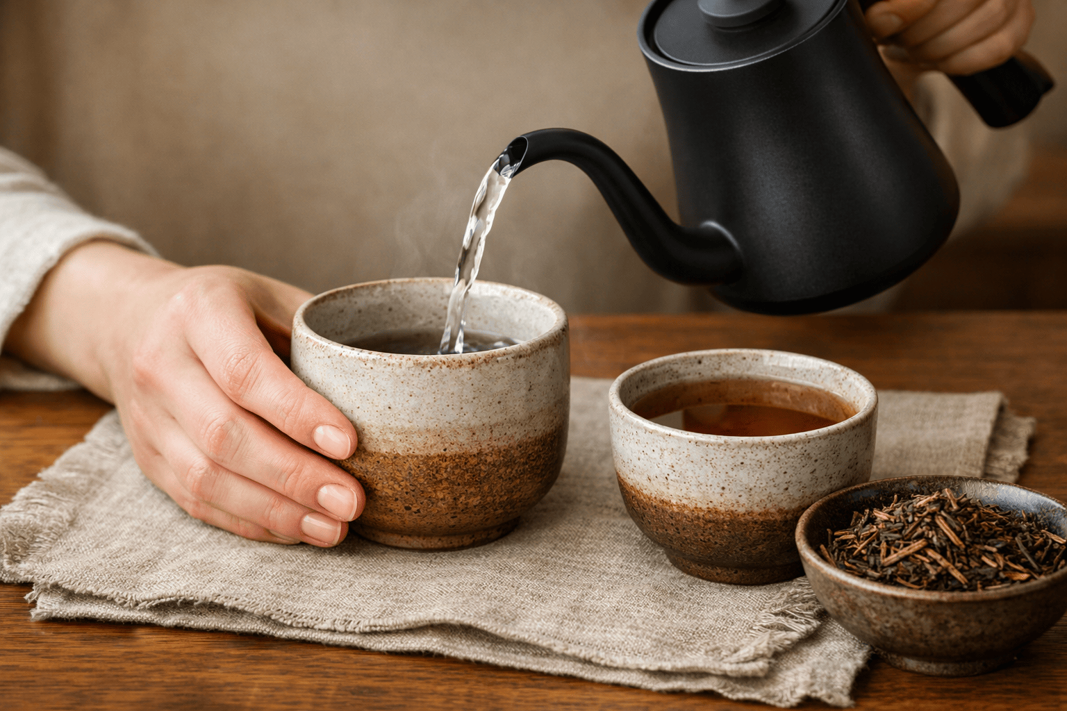 Ходзича: низкокофеиновая альтернатива матче для вечернего чаепития