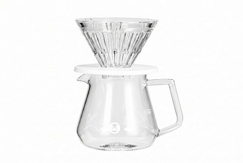 Воронка Timemore Crystal Eye 02, стекло свежеобжаренный кофе