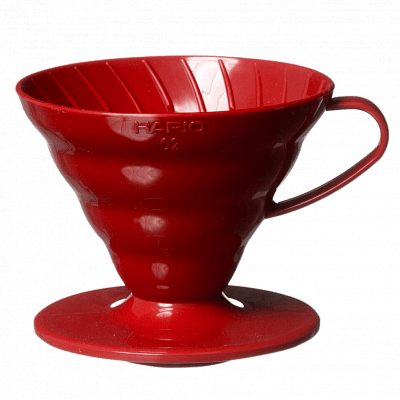 Воронка Hario V60 - 02 / красный пластик для кофе – купить пуровер для ...