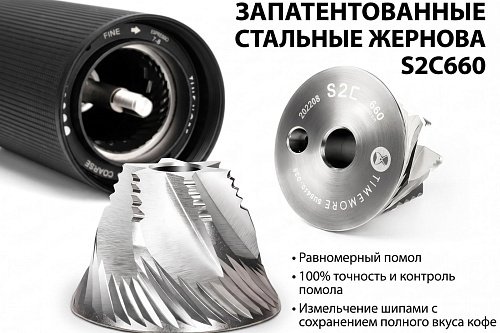 Кофемолка ручная Timemore Chestnut C3S Pro свежеобжаренный кофе