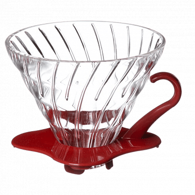 Воронка Hario V60 - 02 / красный пластик для кофе – купить пуровер для ...