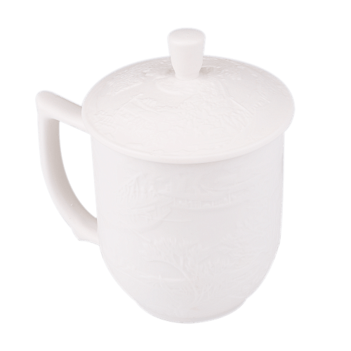 Фарфоровая кружка с крышкой