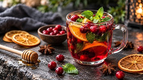 Чай с клюквой: 3 рецепта с медом, имбирем и апельсином