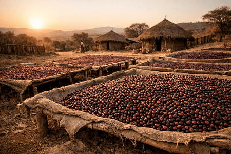 Влияние сухой обработки на вкус эфиопского кофе.