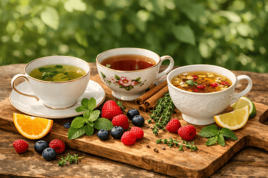 Чаи с добавками: комбинации с ягодами, цитрусами, специями и травами